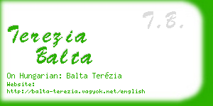 terezia balta business card